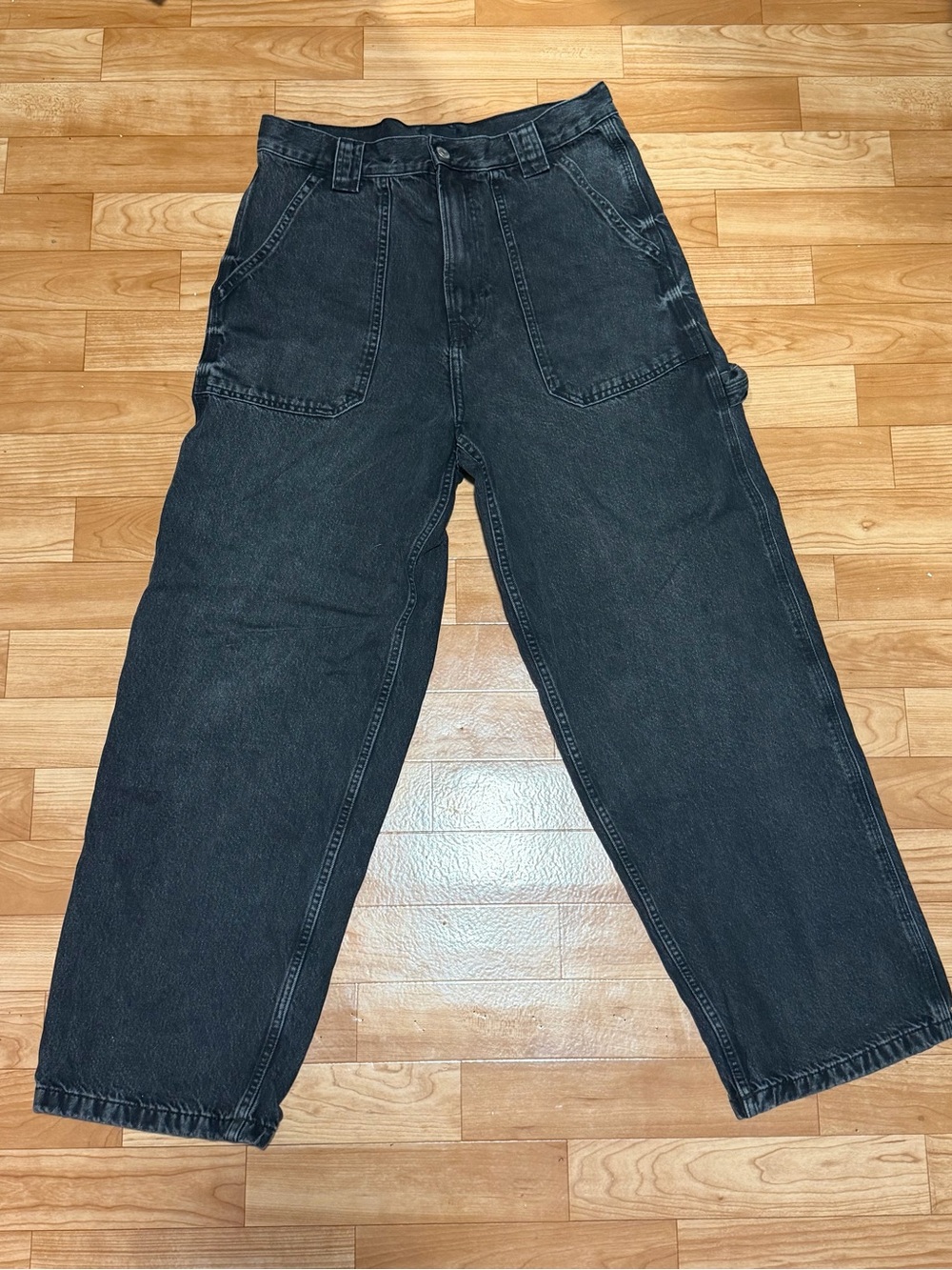 H&M Black Relaxed Carpenter Jeans